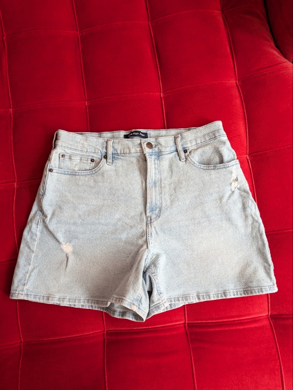Calvin Klein Jeans Light Blue Denim Women's Shorts